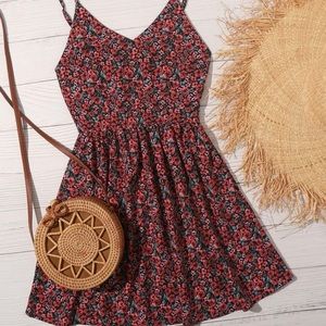 Skinny strap floral dress